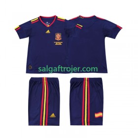 Spanien 2010 Fodboldtrøjer Børn Retro Udebanesæt Kort ærmer